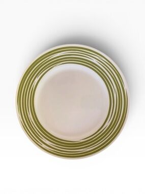 Corelle Strokes of Color Green Dinner Plate Set of 2 Vintage 10.5 Round
